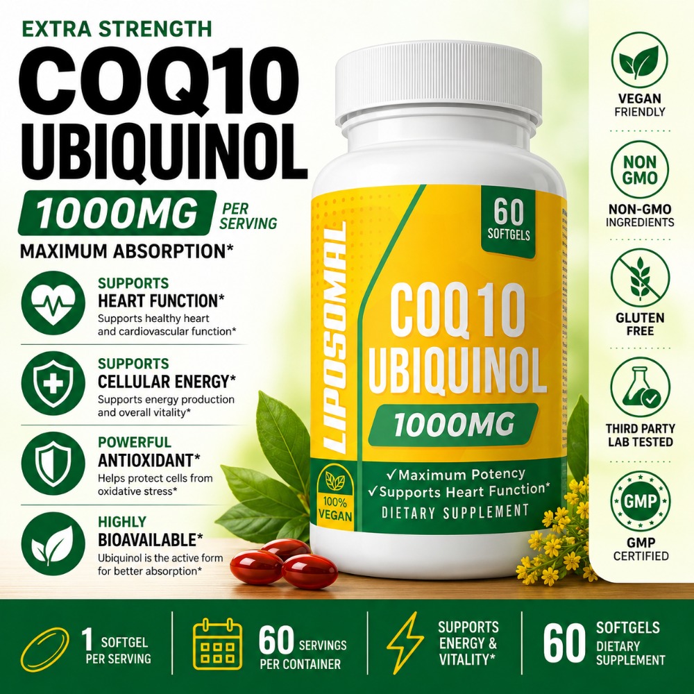 CoQ10 Ubiquinolo 1000mg Vegano - Coq10 Ubiquinol Softgel recensione e prezzo